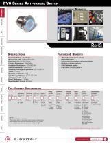 PV6 Series Illuminated, Sealed, Long Life Anti-vandal Switches