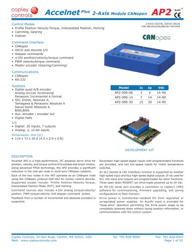 Accelnet Plus CANopen 2-Axis Module