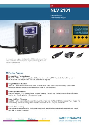 NLV 2101 Fixed Position 2D Barcode Imager