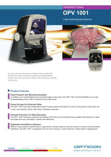  OPV 1001 Laser Multi-barcode Scanner