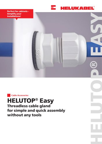 HELUTOP Easy - Threadless cable gland  for simple and quick assembly without any tools