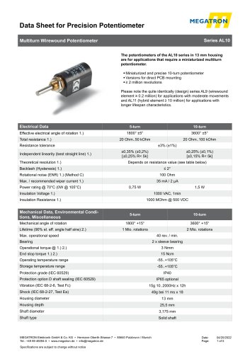 Data sheet AL10