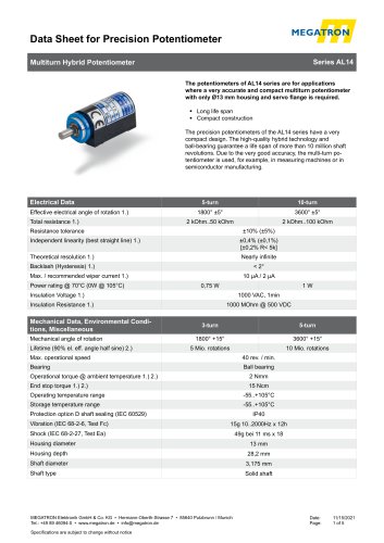 Data sheet AL14