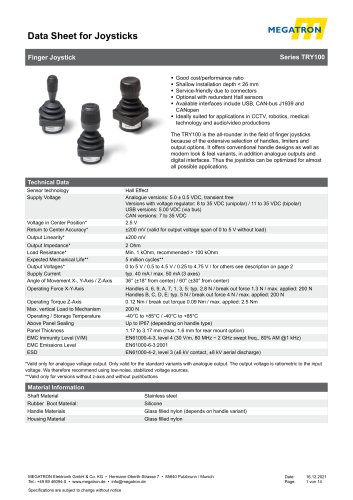 Data sheet TRY100