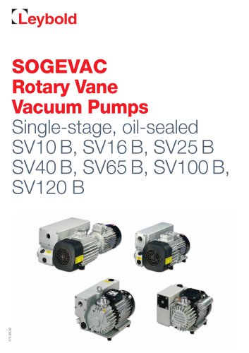 SOGEVAC Rotary Vane  Vacuum Pumps