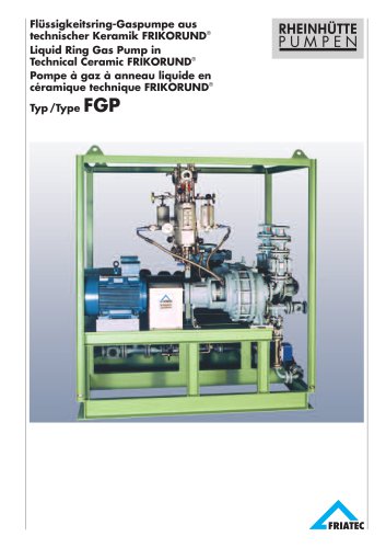 FGP - Liquid ring-vacuum pump in industrial ceramic material