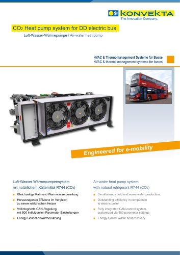 CO2 Heat pump system for DD electric bus