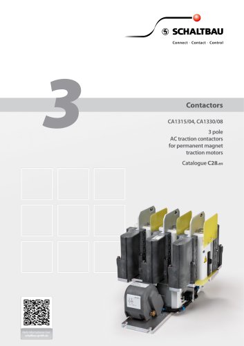 3 pole AC traction contactors for permanent magnet traction motors up to 3000 V