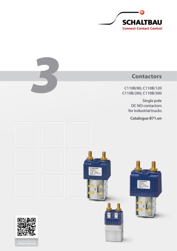 C110B – 1 pole DC NO contactors for industrial trucks