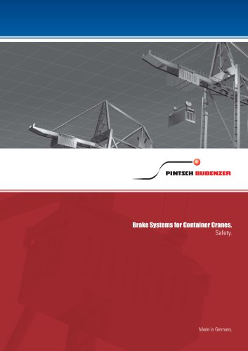 Brochure "Brake systems for container cranes"