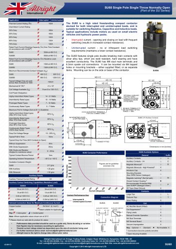 SU60 Single Pole Single Throw Normally Open