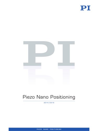 Catalog: PI Piezo Nano Positioning 2014/2015