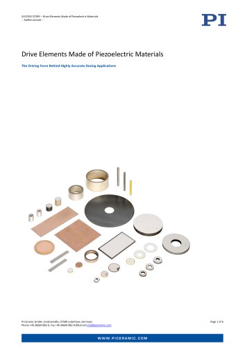 Drive Elements Made of Piezoelectric Materials