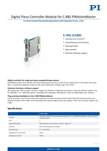 E-709.1CC885 Digital Piezo Controller Module for C-885 PIMotionMaster