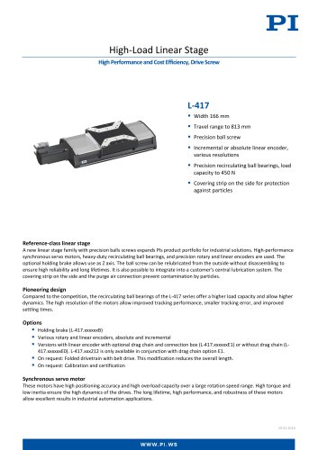 High-Load Linear Stage - L-417