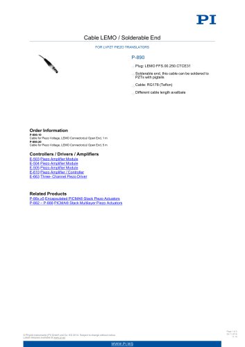 P-890 Cable LEMO / Solderable End