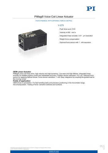 PI Datasheet V-275