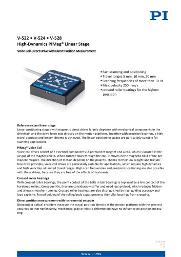 PI Datasheet V-522 • V-524 • V-528