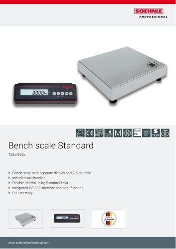 Bench scale Standard 753x/953x