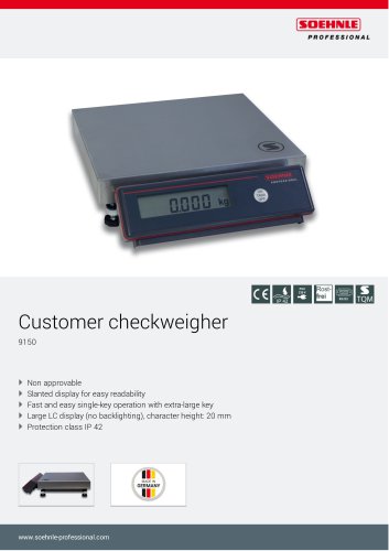 Customer checkweigher 9150