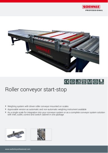 Roller conveyor start-stop