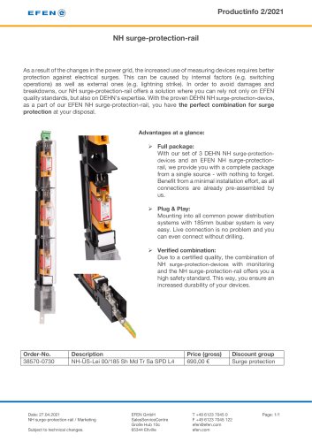 NH surge-protection-rail