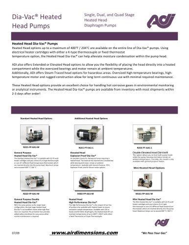 Dia&#8208;Vac® Heated Head Pumps