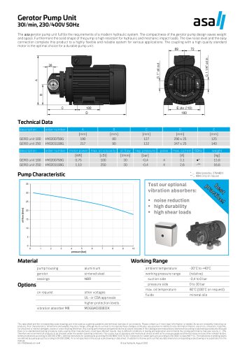 Gerotor Pump Unit