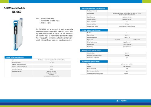 S-DIAS Axis Module DC 062