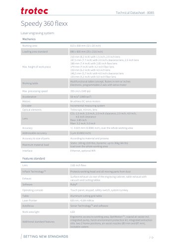 Technical Datasheet Speedy 360 flexx
