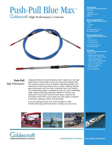 Push-Pull Blue Max High Performance Cable