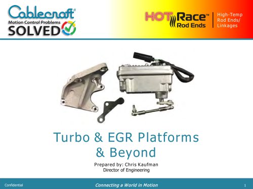 Turbo & EGR Platforms & Beyond