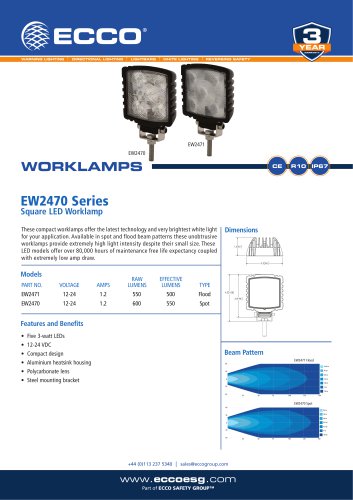 EW2470 Series Square LED Worklamp