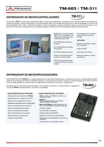 TM-683 Entrenador de Microcontroladores