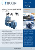 Faccin Roladora de Geometría Variable Modelo HAV