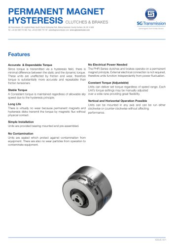 Permanent Magnet Hysteresis Clutches & Brakes