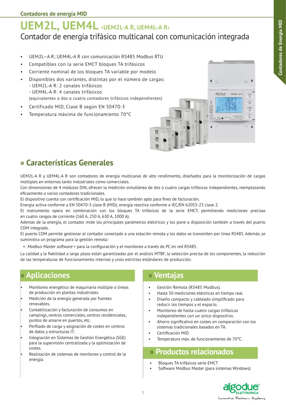 UEM2L, UEM4L - Algodue Elettronica