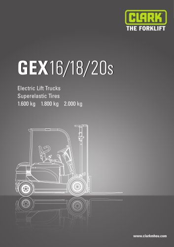 Specification sheet Clark GEX 16-20s