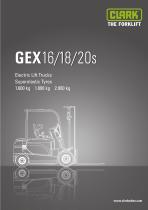 Specification sheet CLARK GEX16/18/20s