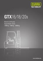 Specification sheet CLARK GTX16/18/20s