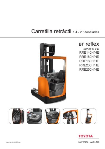 BT Reflex Series R y E - Carretilla retráctil 1.4 - 2.5 toneladas