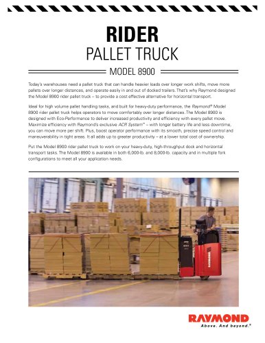 Model 8900 Pallet Truck Spec Sheet