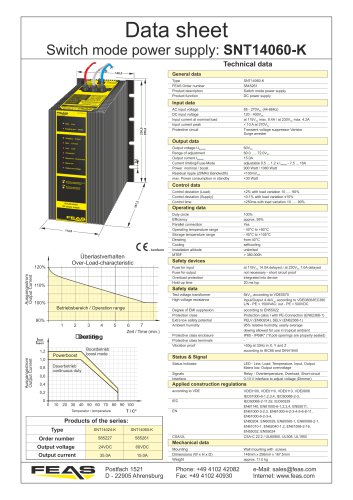 Switch mode power supply: SNT14060-K