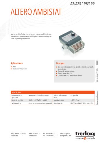 Hoja de datos A2/A2S 198/199