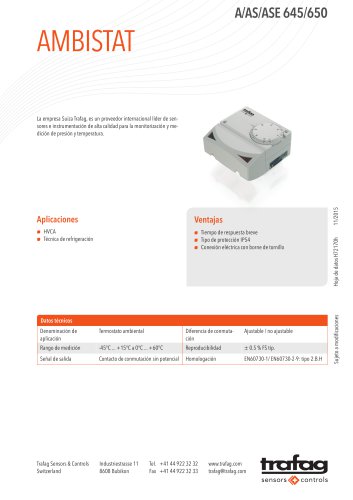 Hoja de datos A/AS/ASE 645/650