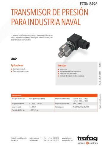 Hoja de datos ECON 8498