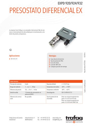 Hoja de datos EXPD 920/924/932