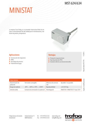 Hoja de datos MST 624/634