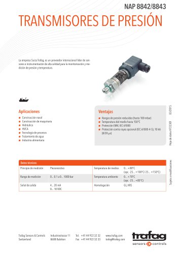 Hoja de datos NAP 8842/8843