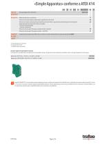 Hoja de datos «Simple Apparatus» conformity to ATEX 414 - 3